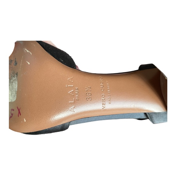 Alaia Grey Satin and Pink Crocodile Ankle Strap Heels. Size 6.5 NWOT NEVER WORN - Picture 6 of 9